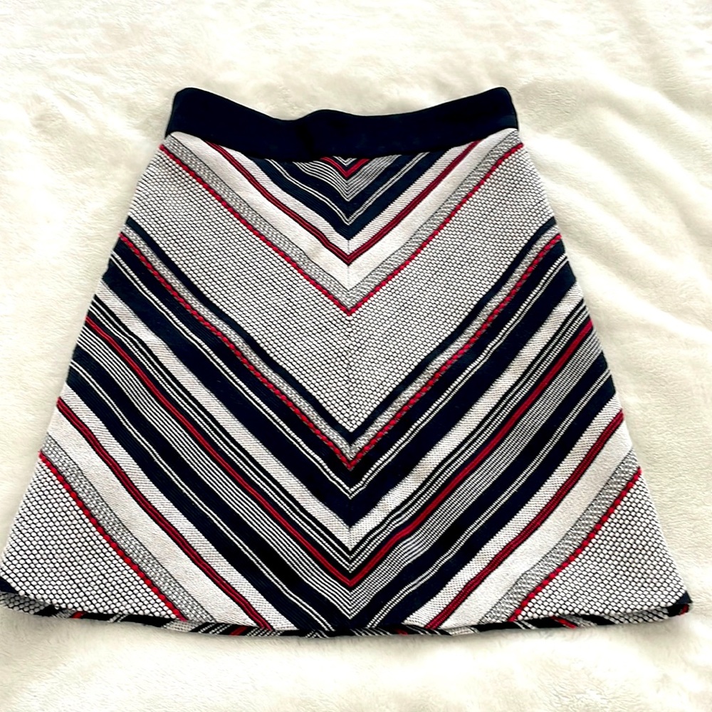 Warehouse Mini Skirt US 2 Black/White/Red